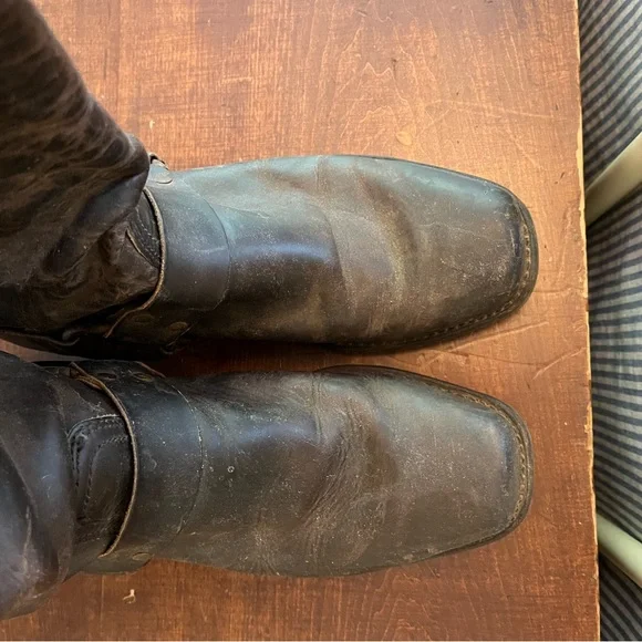 Frye Dark Brown Classic Vintage Harness Boots - Picture 4 of 7